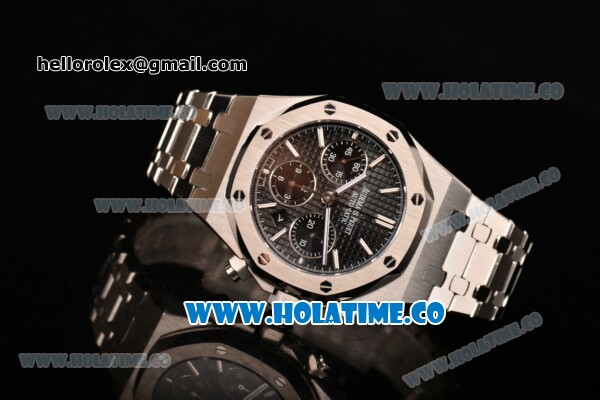 Audemars Piguet Royal Oak Chronograph 41mm Swiss Valjoux 7750 Automatic Full Steel with Black Dial and Stick Markers (EF) - Click Image to Close